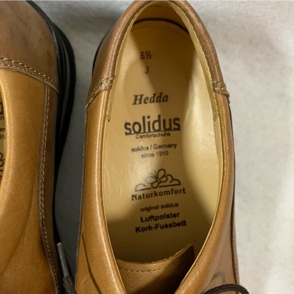 Solidas Heide Mens Leather‎ Comfort Shoes Sz 6.5 J Wide Orthopedic Germany Cork main image 8